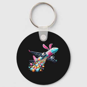 Bunny Aeroplane Easter Egg Mens Kids Boys Easter A Key Ring