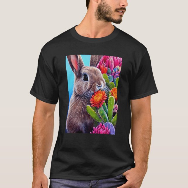 Bunny Among the Cactus T-Shirt (Front)