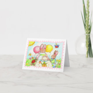 Bunny and Bug Birthday Card