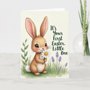 Bunny And Daisy Easter Card