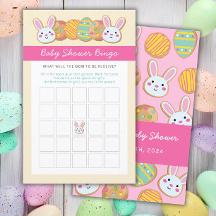 BUNNY AND EASTER EGGS BABY SHOWER BINGO GAME