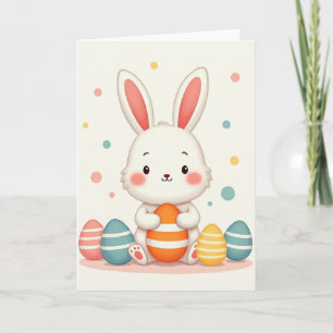 Bunny And Eggs Greeting Card