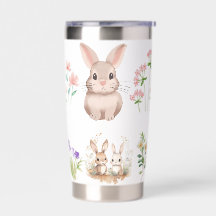 Bunny and flower tumbler