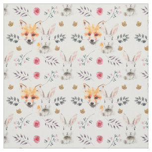 Bunny and Fox Fabric