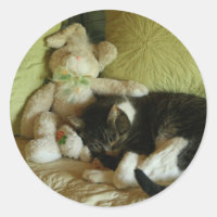 Bunny and kitty friend stickers