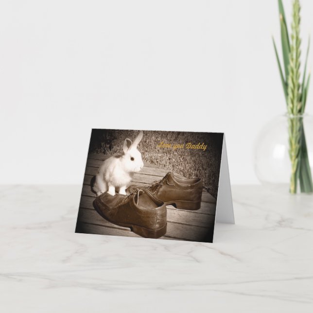 Bunny and Shoes Father's Day Card (Front)