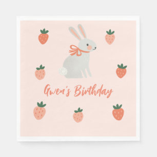 Bunny and Strawberry Napkin