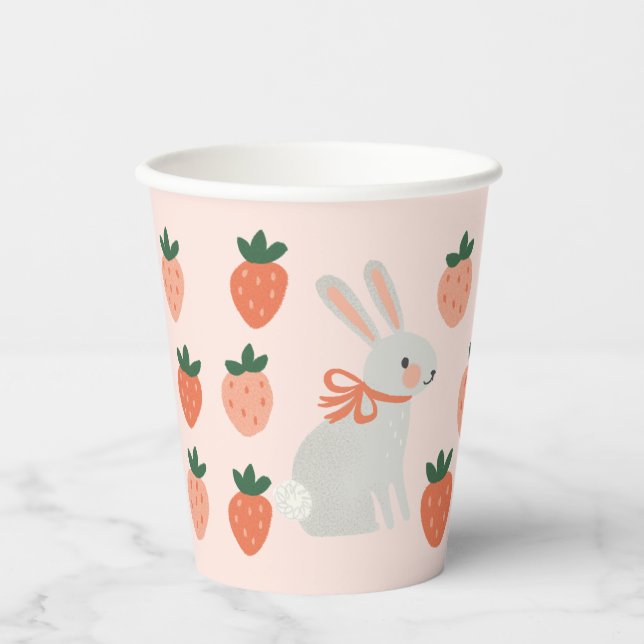 Bunny and Strawberry Paper Cups (Front)