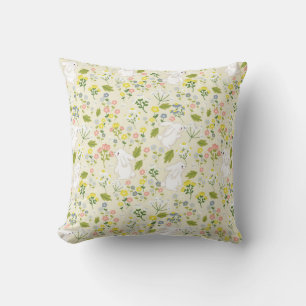 Bunny and Wildflower Harmony Cushion