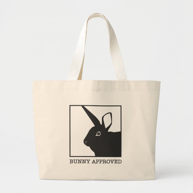 BUNNY APPROVED LARGE TOTE BAG (Front)