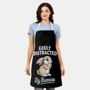 Bunny Art Cute Rabbit Hare Design Men Women Kids Apron