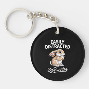 Bunny Art Cute Rabbit Hare Design Men Women Kids Key Ring