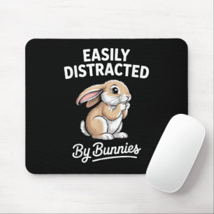 Bunny Art Cute Rabbit Hare Design Men Women Kids Mouse Pad