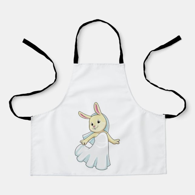 Bunny as Bride with Veil Apron (Front)