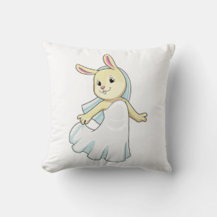 Bunny as Bride with Veil Cushion