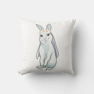 Bunny as Bride with Wreath of flowers Cushion