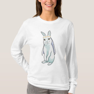 Bunny as Bride with Wreath of flowers T-Shirt