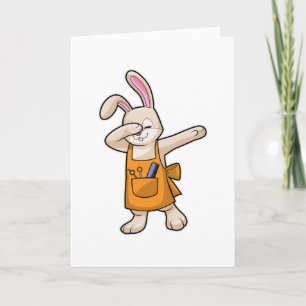 Bunny as Hairdresser with Comb & Scissors Card