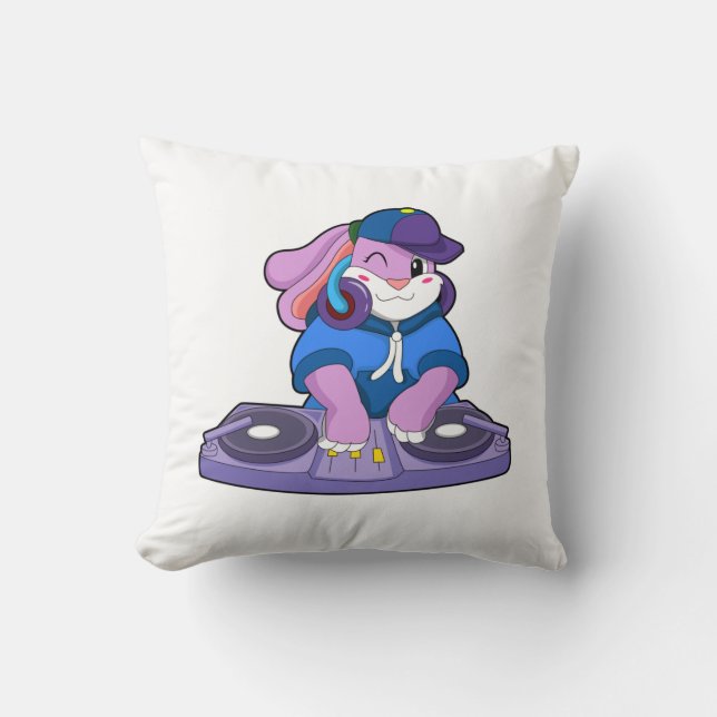 Bunny as Musician with Mixer Cushion (Front)