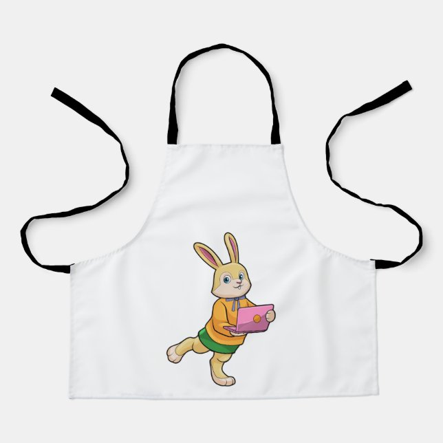 Bunny as Secretary with Laptop Apron (Front)