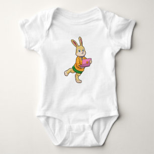 Bunny as Secretary with Laptop Baby Bodysuit