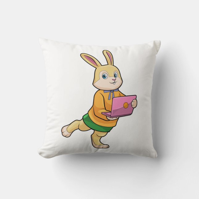 Bunny as Secretary with Laptop Cushion (Front)