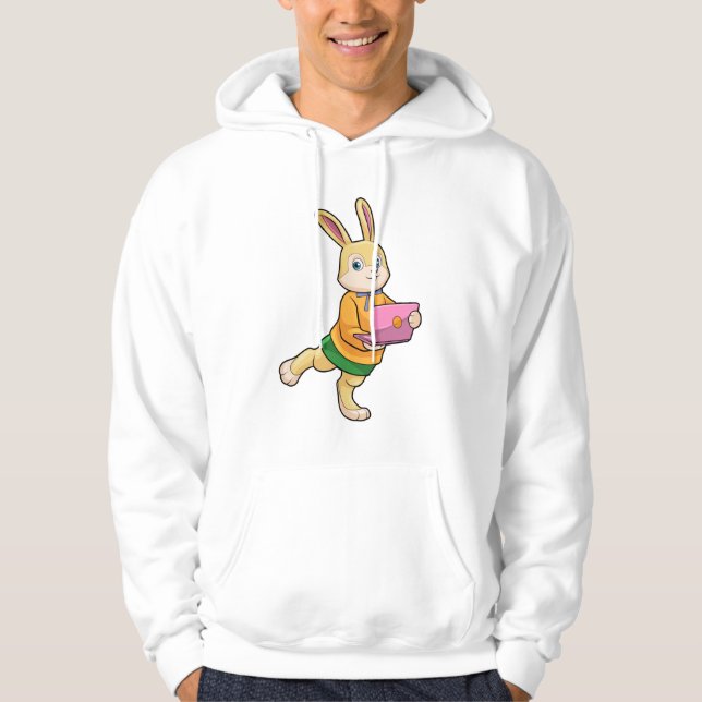 Bunny as Secretary with Laptop Hoodie (Front)