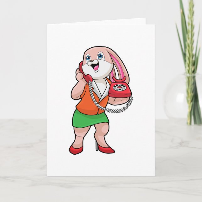 Bunny as Secretary with Phone Card (Front)