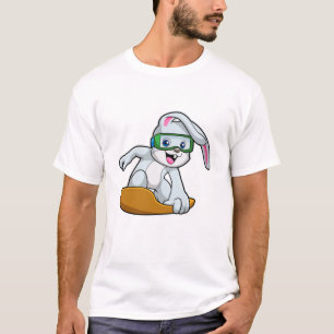 Bunny as Snowboarder with Snowboard T-Shirt