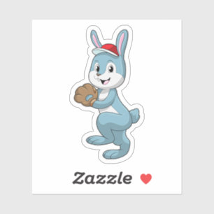 Bunny at Baseball with Baseball glove