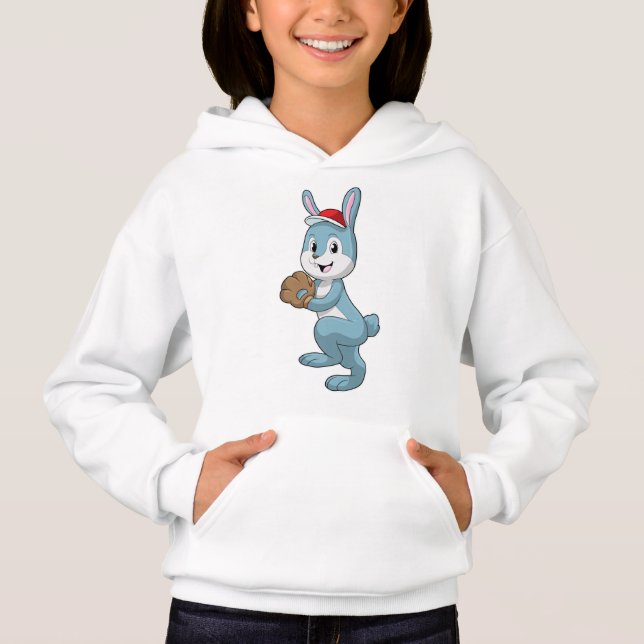 Bunny at Baseball with Baseball glove (Front)