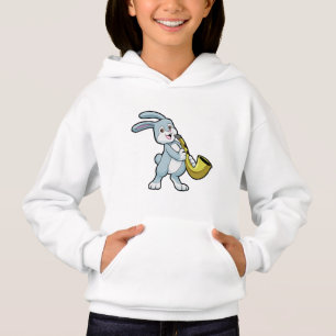 Bunny at Music with Saxophone