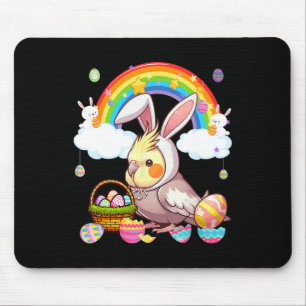 Bunny Atiel Easter Hunting Eggs Basket Colourful R Mouse Pad