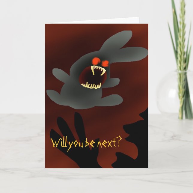 Bunny-Attack Holiday Card (Front)