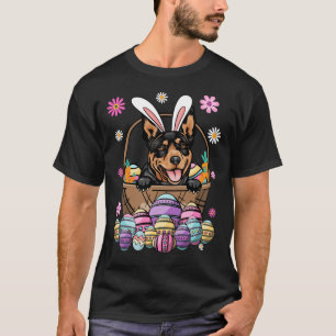 Bunny Australian Kelpie Dog Happy Easter Day Lover T-Shirt