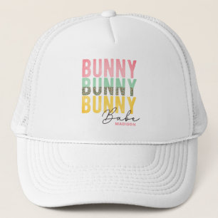 Bunny Babe Cute Modern Girly Easter Personalised Trucker Hat