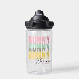 Bunny Babe Cute Modern Girly Easter Personalised Water Bottle