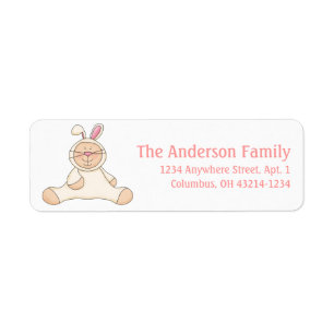Bunny Baby First Halloween Return Address Labels