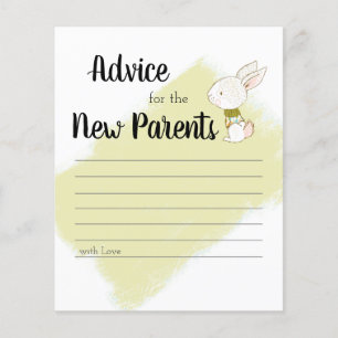 Bunny Baby Shower Game - Advice Flyer