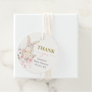 Bunny Baby Shower Girl Favour Tags