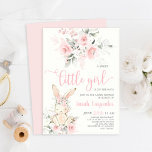 Bunny Baby Shower Girl Invitation<br><div class="desc">Bunny Baby Shower Invitation Girl</div>