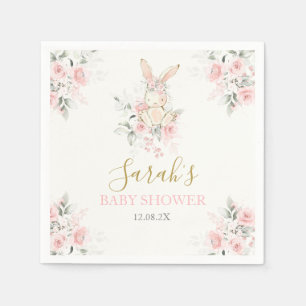 Bunny Baby Shower Girl Napkin