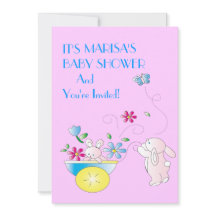 Bunny Baby Shower Invitation