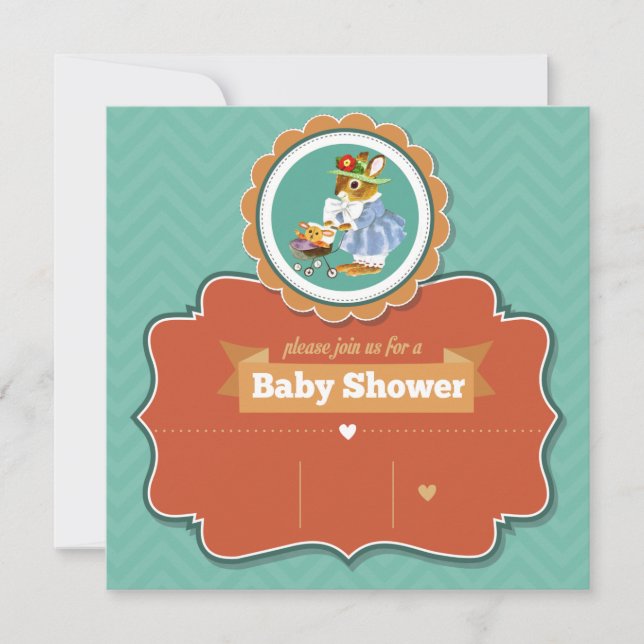 Bunny Baby Shower Invitation (Front)