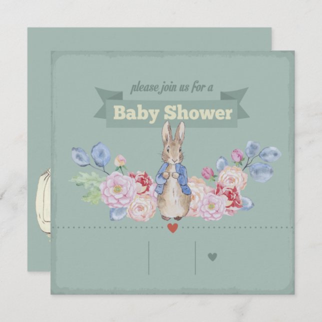 Bunny Baby Shower Invitation (Front/Back)