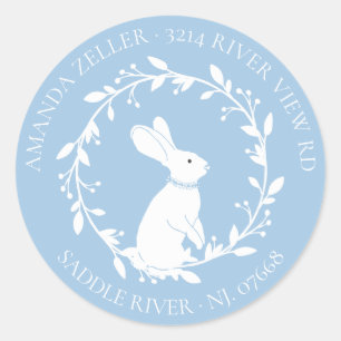 BUNNY Baby Shower Return Address Label