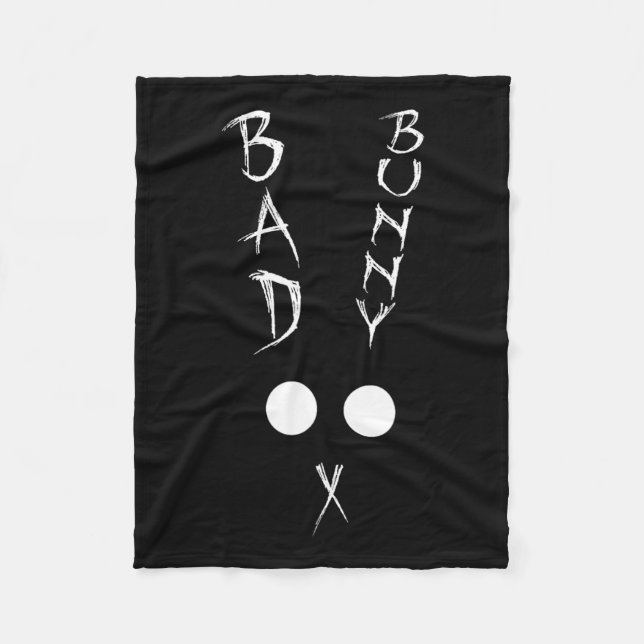 Bunny Bad Rabbit Happy Easter Eggs Hunting Spring  Fleece Blanket (Front)