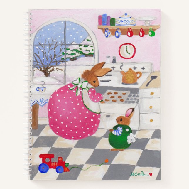 Bunny baking cookies Recipe Journal (Front)