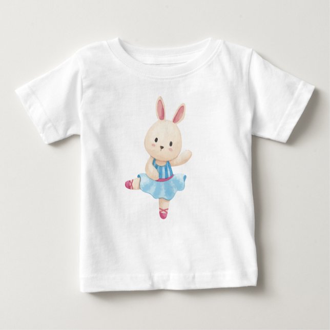 Bunny Ballerina Baby T-Shirt (Front)
