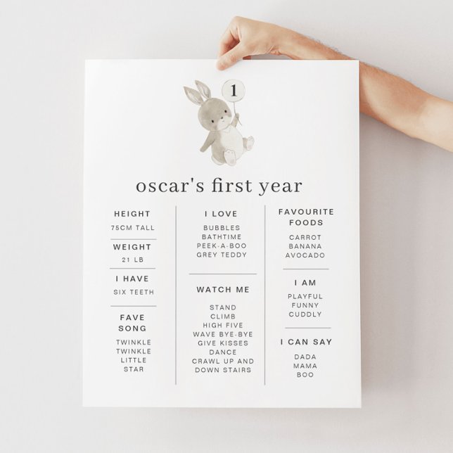 Bunny Balloon Milestone Poster (Creator Uploaded)